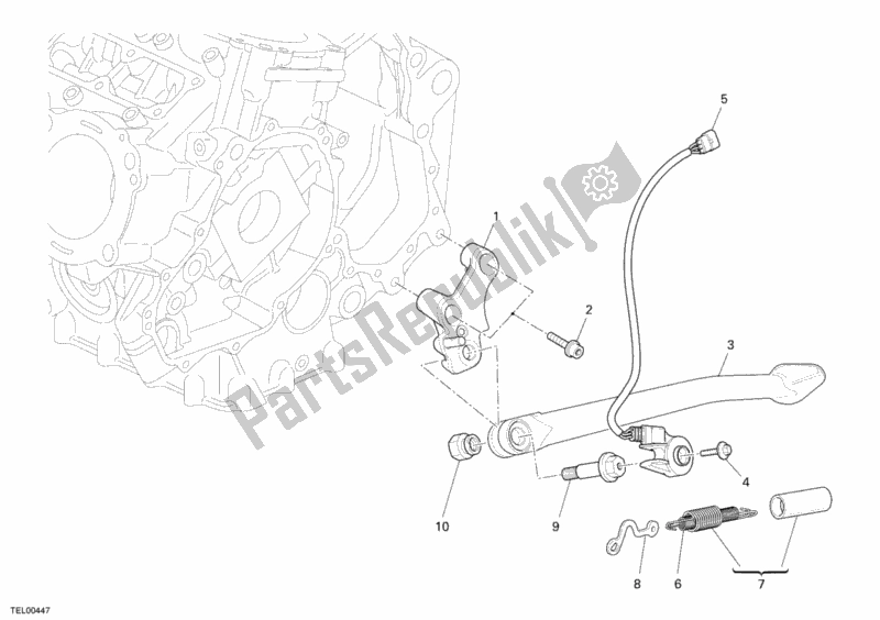 Toutes les pièces pour le Béquille Latérale du Ducati Desmosedici RR 1000 2008